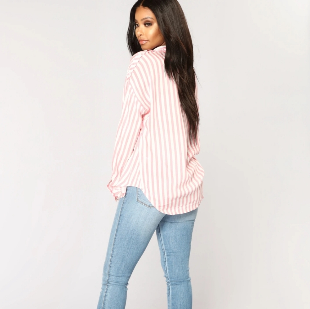 Fashion Nova Long Sleeve Top -Pink - Picture 2 of 3